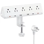 6.5 Ft Desk Clamp Power Strip With Ac Outlets & Ports Pd 40W Usb-c Fa.... Fixed Price $44.68.
