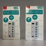 Lot Of 2 Globe Energy Saver 8 Outlet Surge Protector, 4 Ft-new White. Fixed Price $22.75.
