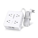 Surge Protector Power Strip - 6 Ft Flat Plug Extension Cord With 8 Widely Out.... Fixed Price $21.79.