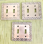 General Electric Metal Decorative Double Light Switch Covers - 3 Available. Fixed Price $7.95.