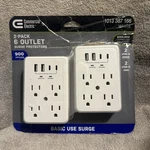 Commercial Electric Ce 10 In Surge Wall Tap Usb Ports 2-PACK Outlet Plugs. Fixed Price $14.99.