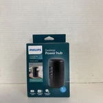 Philips 3 USB-A/1 USB-C/2-OUTLET Desktop Charging Station, 5', Black. Fixed Price $15.00.
