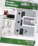 Woods 041104 Surge Protector 750 Joules 3-OUTLET. Fixed Price $21.48.