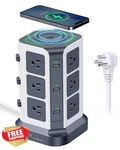 Koosla Power Strip Tower 12 Ac Usb, 15W Wireless Charger, 6.5FT Cord. Fixed Price $75.99.