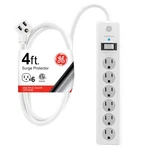 33658 Outlet Surge Protector Power Strip 4FT Cord 800 Joules White. Fixed Price $18.99.