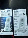 Tzumi Power Stand Surge Protector 2 Ac Outlets Usb Ports 5FT Cord White. Fixed Price $17.00.