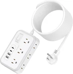 Flat Plug Extension Cord 25 Ft, Surge Protector Power Strip, Outlet Extender Wit. Fixed Price $46.94.