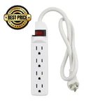 J.volt Small Power Strip Surge Protector, 4 Outlet 15A 125V 1875W, 90 White. Fixed Price $16.98.