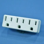 Leviton White Triple Tap Outlet Grounding Adapter Power Splitter 15A Bulk 698-W. Fixed Price $8.54.