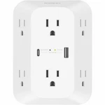 Belkin 6-OUTLET Wall Surge Protector With Usb-a And Usb-c Port, White. Fixed Price $22.95.
