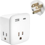 Multi Plug Wall Outlet Extender Splitter, Cruise Approved Power Strip Non Surge. Fixed Price $15.84.