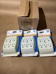 Ge 6-OUTLET Extender Wall Tap, Grounded Adapter, 3 Packs White. Fixed Price $7.99.