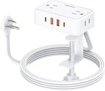 Clamp Power Strip, Desktop Mount Charging Station With 4 Outlets Usb. Fixed Price $37.34.