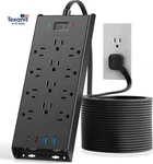 Surge Protector Power Strip 4800J, 10FT Long Extension Cord Flat Plug, 12 Outle. Fixed Price $34.48.