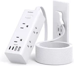 One Beat 10FT Extension Cord With Multiple Outlets,flat Plug Power Strip Surge. Fixed Price $18.19.