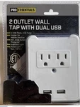 3 For $15 Dual Usb Wall Tap Outlet Surge Protector 2 Adapter Charging. Fixed Price $15.00.