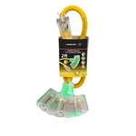 Monster Just Power It Up Outdoor Ft. Yellow Extension Cord 12/3 Sjtw. Fixed Price $18.95.