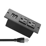Jgstkcity Conference Recessed Power Strip Socket 9.8FT Cord,furniture Flush. Fixed Price $18.29.