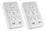Kmc 6-OUTLET Surge Tap, 2 Usb Ports (3.4A), 980 Joules Pack, White. Fixed Price $29.11.