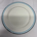 Hearth & Hand Magnolia Enamel Blue Black Trim 10 3/8" Dinner Plate Lot 4. Fixed Price $15.00.