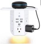 Wall Outlet Extender With Shelf And Night Light,surge Protector,usb White. Fixed Price $77.36.