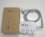Mifaso Power Strip 3 Outlets 4 Usb Flat Right-angle Plug White/gray. Fixed Price $5.00.
