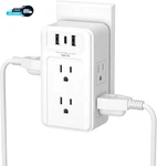 Multi Plug Outlet 6 Wall Extender With 3 Usb Charging Ports (1 C). Fixed Price $12.40.