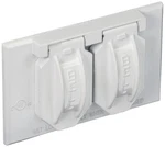 Hubbell-raco 5180-1 2-HOLE Weatherproof Device Cover, 4-9/16 In Gang, White. Fixed Price $13.94.