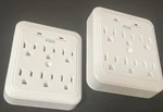 6-OUTLET White Plugin Surge Protector Multi Wall Adapter Kmc 2-PACK 30620WB. Fixed Price $9.99.