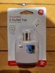 Ge Power Splitter Grounded Wall Tap Adapter 3-OUTLET Extender White 58368. Fixed Price $7.99.