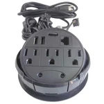 Power Strip, Recessed, 3 5-15R, 5-15P, 8 Ft., Black, 49T419. Fixed Price $38.39.