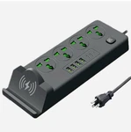 Power Socket With Wireless Charging Rack, Universal Strip (3000 / 6FT). Fixed Price $17.00.