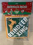 Vintage Lawn Yard Stake Signs 3 Piece New Christmas North Pole Santa Stop. Fixed Price $19.99.