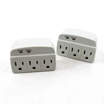 Set Of 2 Good Housekeeping 3 Outlet Surge Protector. Fixed Price $10.99.