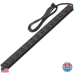 Hhsoet Metal Wall Power Strip Mountable 12 Ac Outlets. Fixed Price $48.99.