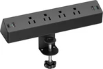 Desk Clamp Power Strip, Flat Plug Fast Charging Station, Mount Surge Protec. Fixed Price $44.99.