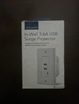 Insignia NS-HW36AS18 In-wall 3.6A Usb Surge Protector Outlet White. Fixed Price $13.00.