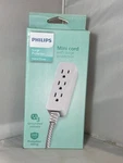 Philips 3-OUTLET Surge Protector With 1 Ft. Extension Cord- Gray And White. Fixed Price $10.50.