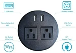 Apexdesk Desktop Power Grommet Two Sockets & Quick Usb. Fixed Price $29.99.