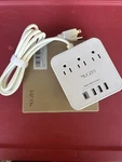 Cruise Essentials, Nuozhi 6 Power Strip With 3 Outlets And 4 Ft, White. Fixed Price $14.99.