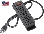 Wall Power Outlet Strip, 4 Mountable With Switch, 3FT. Fixed Price $21.02.
