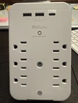 Mifaso Extender - Wall Surge Protector With 8 Outlets 3 Usb 2 C, 1. Fixed Price $9.99.