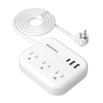 European Travel Plug Adapter With Usb C, Rootoma Outlet 01-3 Ft, White. Fixed Price $27.34.