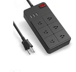 6 Wide Outlet And 3 Usb Ports Heavy Duty Cord -fast Charging Protector-duvik-new. Fixed Price $34.99.
