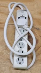 4FT General Electric Surge Protected Power Strip 6 Outlet Button Switch 120V. Fixed Price $5.00.