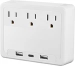 New Insignia- OUTLET/3 Usb 600 Joules Surge Protector White (3-PACK). Fixed Price $44.95.