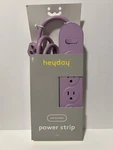 Heyday Indoor 6 Foot Powerstrip, 5-OUTLETS, Purple, 15A, 14AWG, 1875W New**. Fixed Price $14.00.