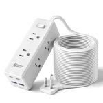 Superdanny 15 Ft Extension Cord 6 Outlets 4 Usb Ports Surge Protector. Fixed Price $46.99.