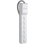 New Belkin Surge Protector Power Strip Outlets 6' Cord White Free Shipping!. Fixed Price $21.99.