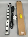 Sealed! V7 Horizontal Industrial Power Strip Outlet PWS2308-1N Open Box New. Fixed Price $18.99.